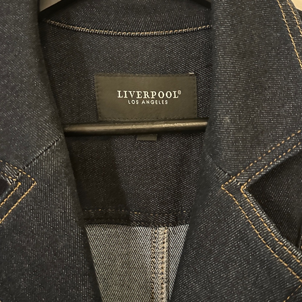 Liverpool Dark Blue Denim Jacket belted - Picture 2 of 7